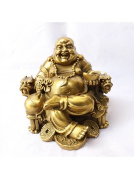 Pure copper Sit furnishing articles laughing Buddha statue